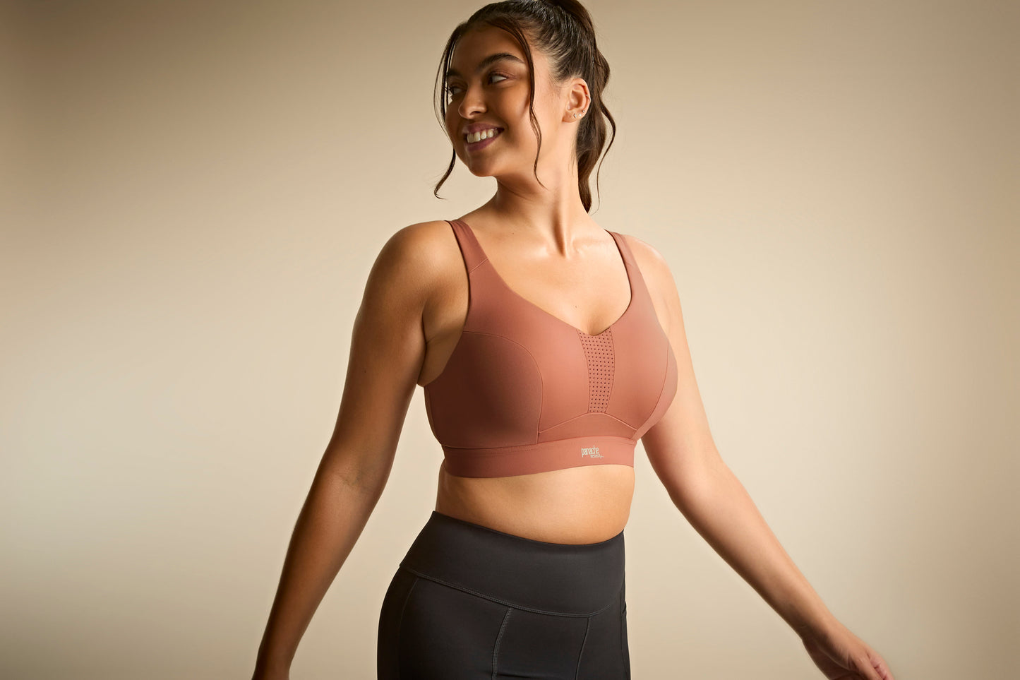 Endurance High Support Sports Bra Nude