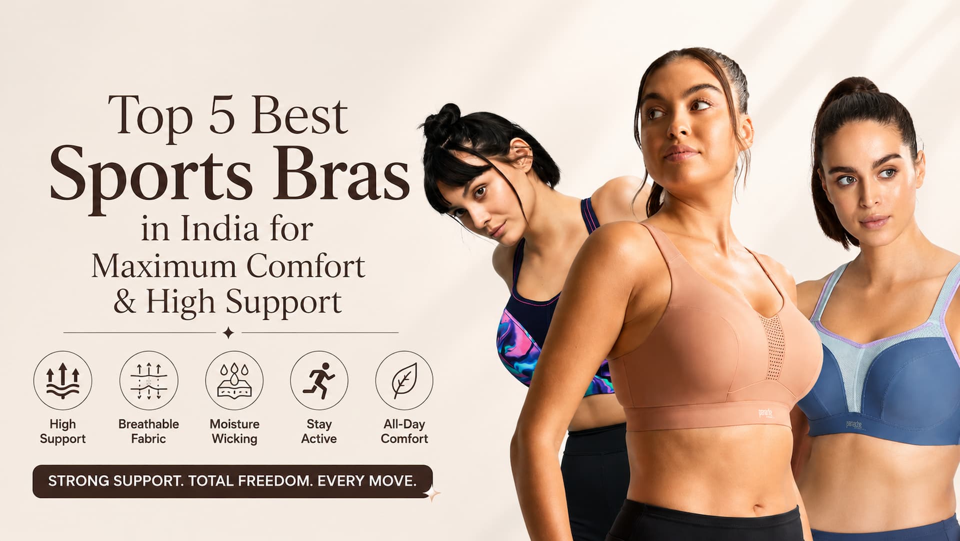 Top 5 Best Sports Bras in India for Maximum Comfort & High Support
