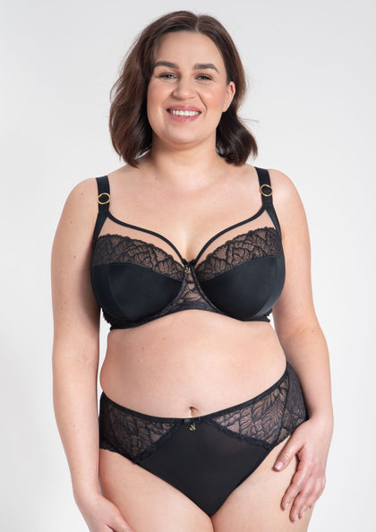 Amelia Full Coverage High Support Bra Black