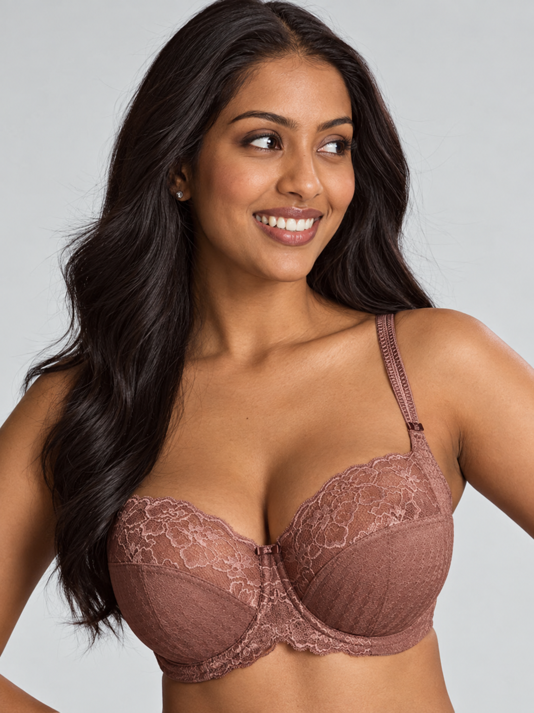 Envy Full Cup Balconette Bra Dark Nude