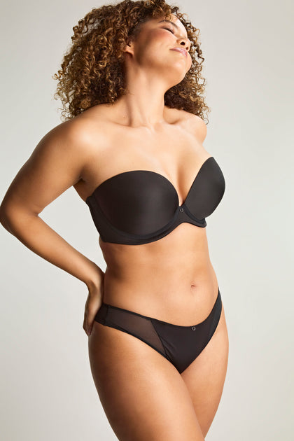 Faith Plunge Strapless Bra Black