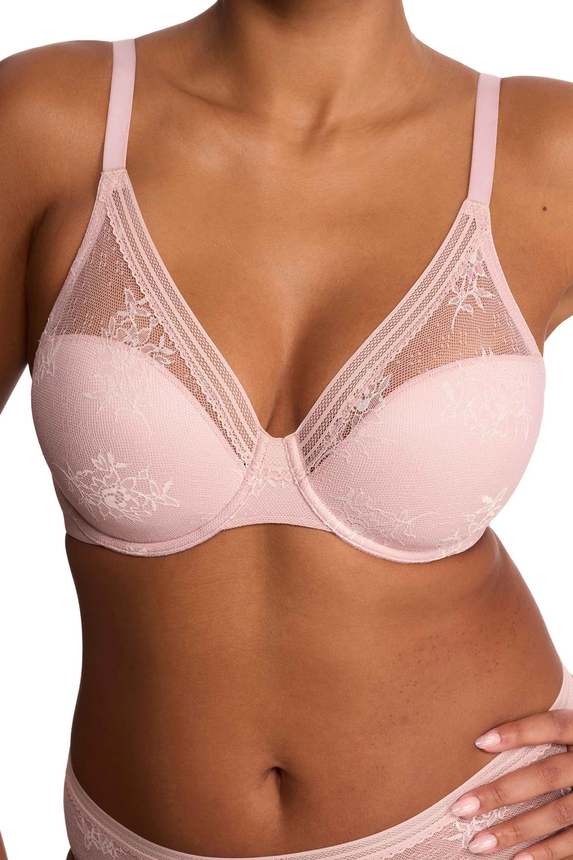 Love Lace - Seamless Plunge Lightly Padded T-Shirt Bra