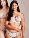 Samanta Perla full coverage minimizer bra in white