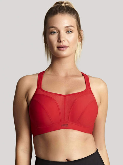 Power High Support Sports Bra Red