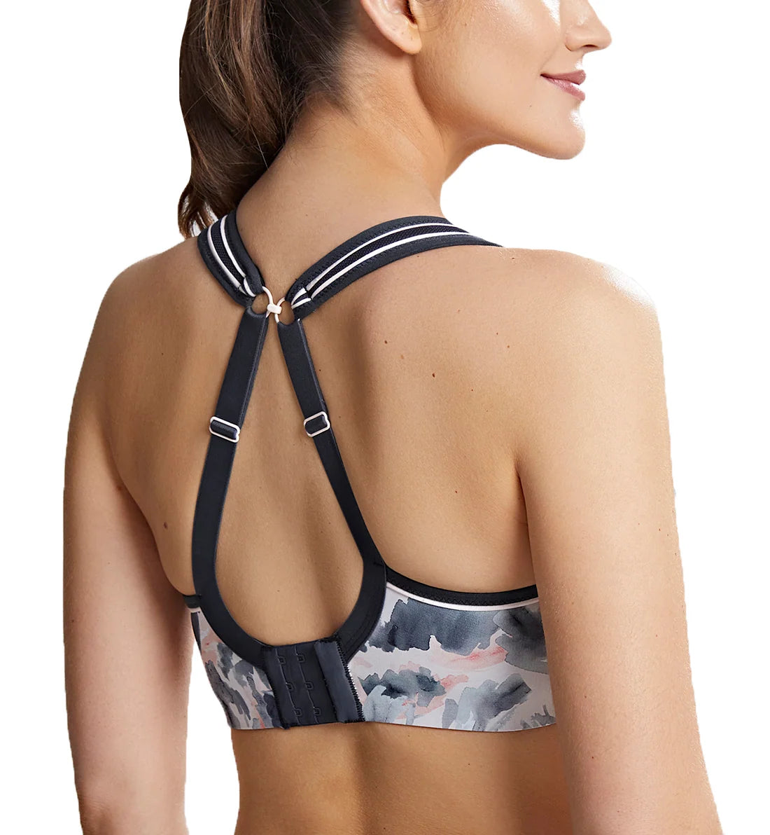 Power High Support Sports Bra Abstract Ink