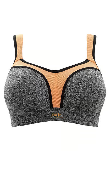 Power High Support Sports Bra Orange Grey
