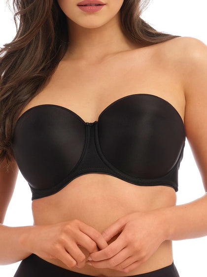 Smoothing High Support Strapless Bra Black